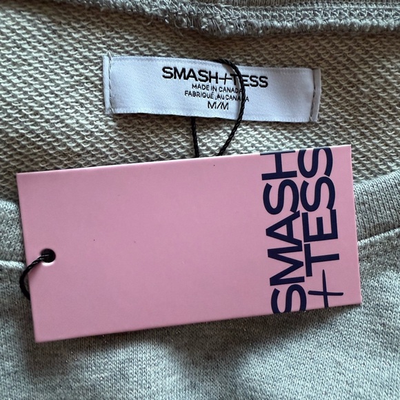 Smash + Tess Parker Mini Dress Heather Grey Size Medium - Picture 4 of 5